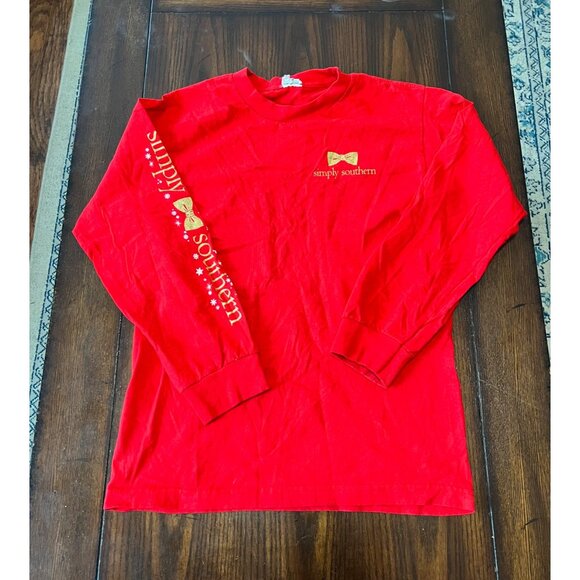 Simply Southern Tis The Season To Be Preppy Christmas T-shirt Small Holiday Gift - Picture 2 of 7